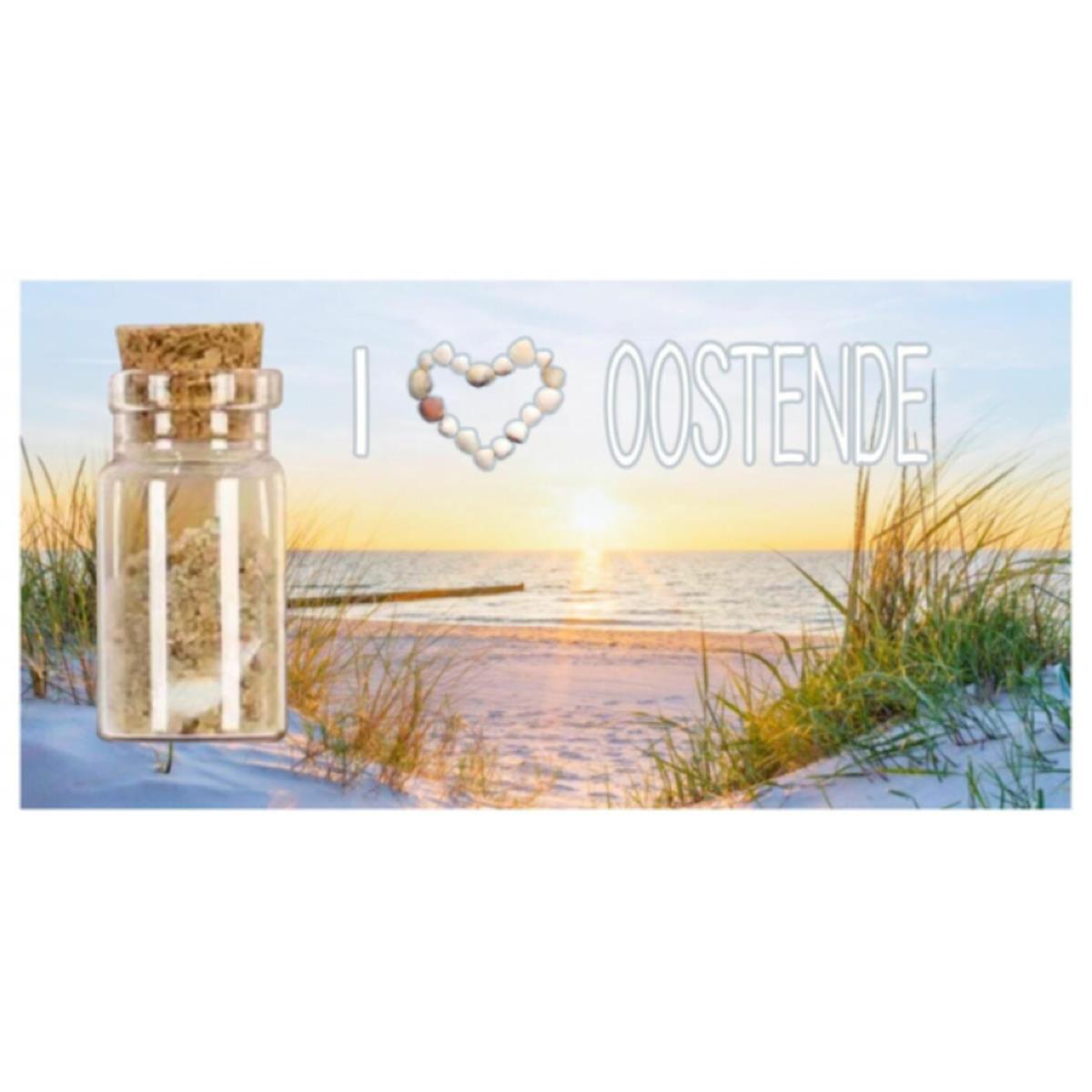 Magnet I Love Oostende + bouteille