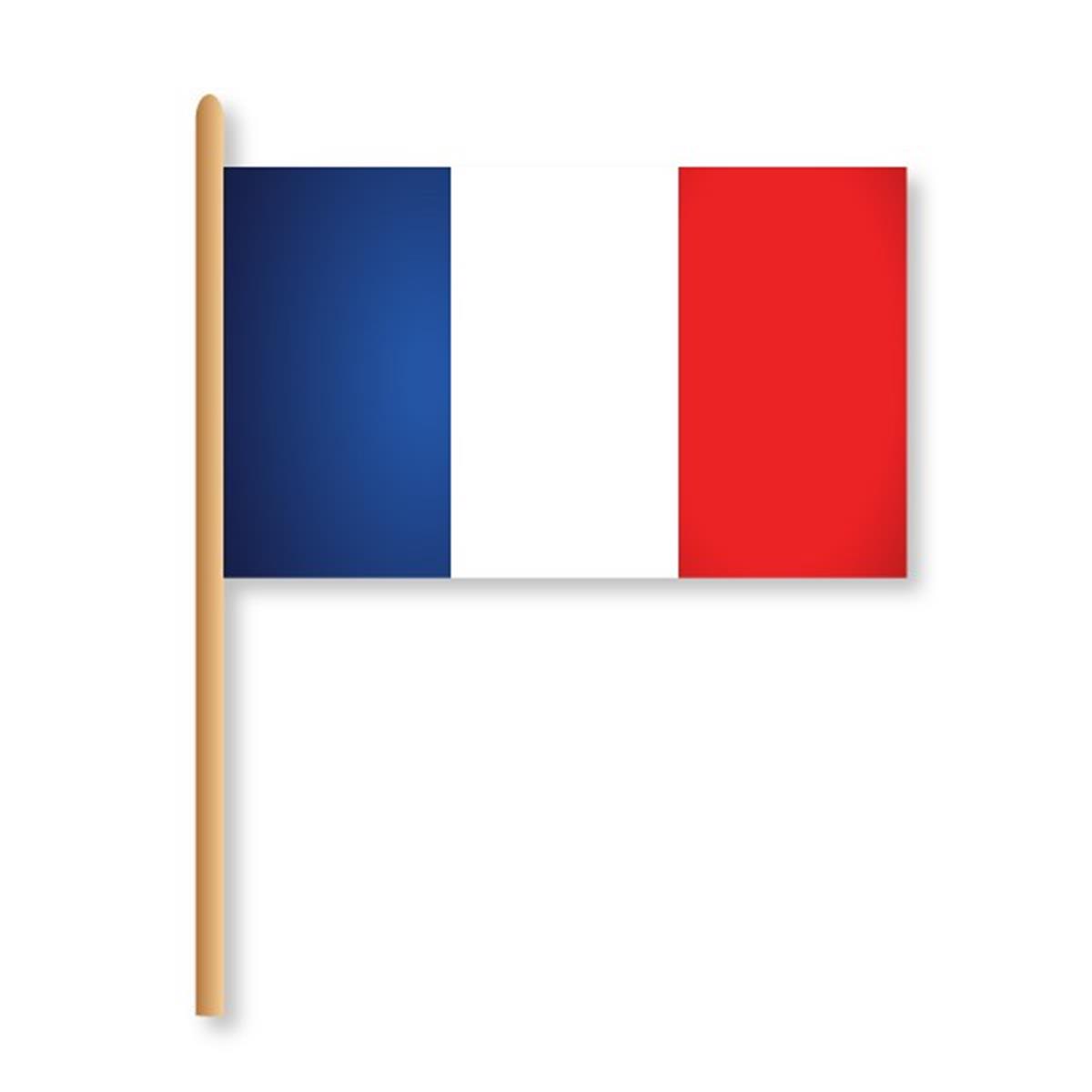 Vlag Frankrijk 30X45 Stok