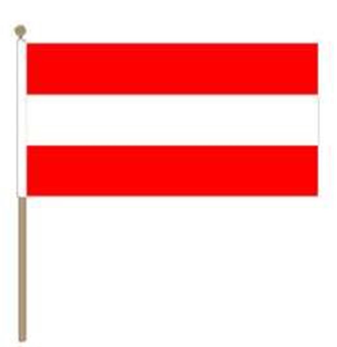 Vlag Oostenrijk 30 X 45 Cmstok