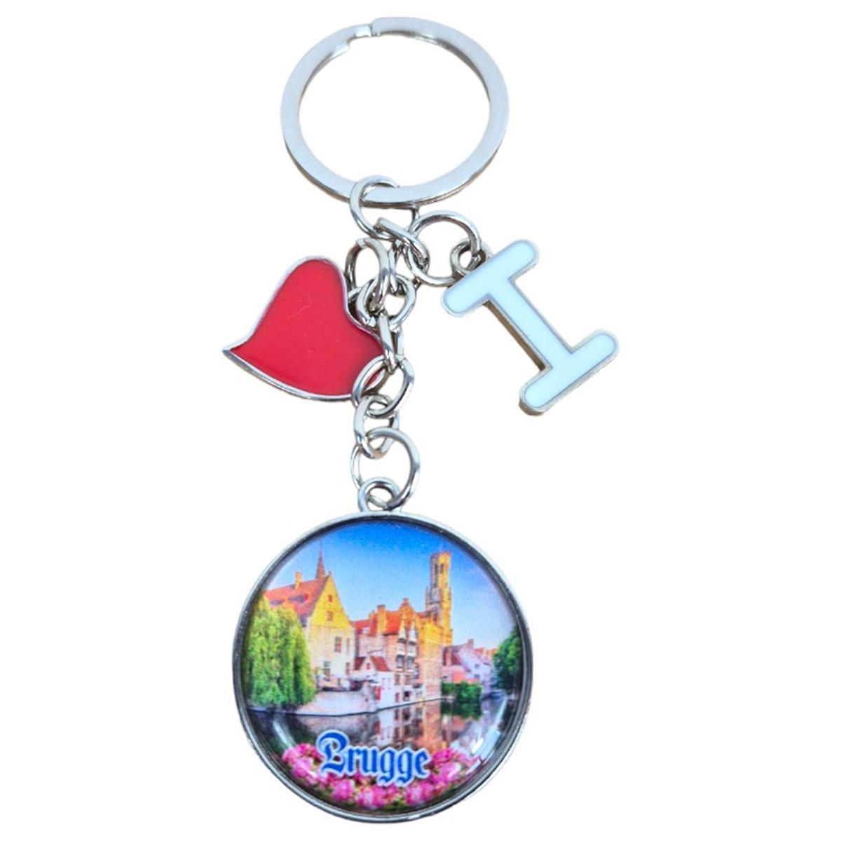 Keyring Brugge kaai flowers