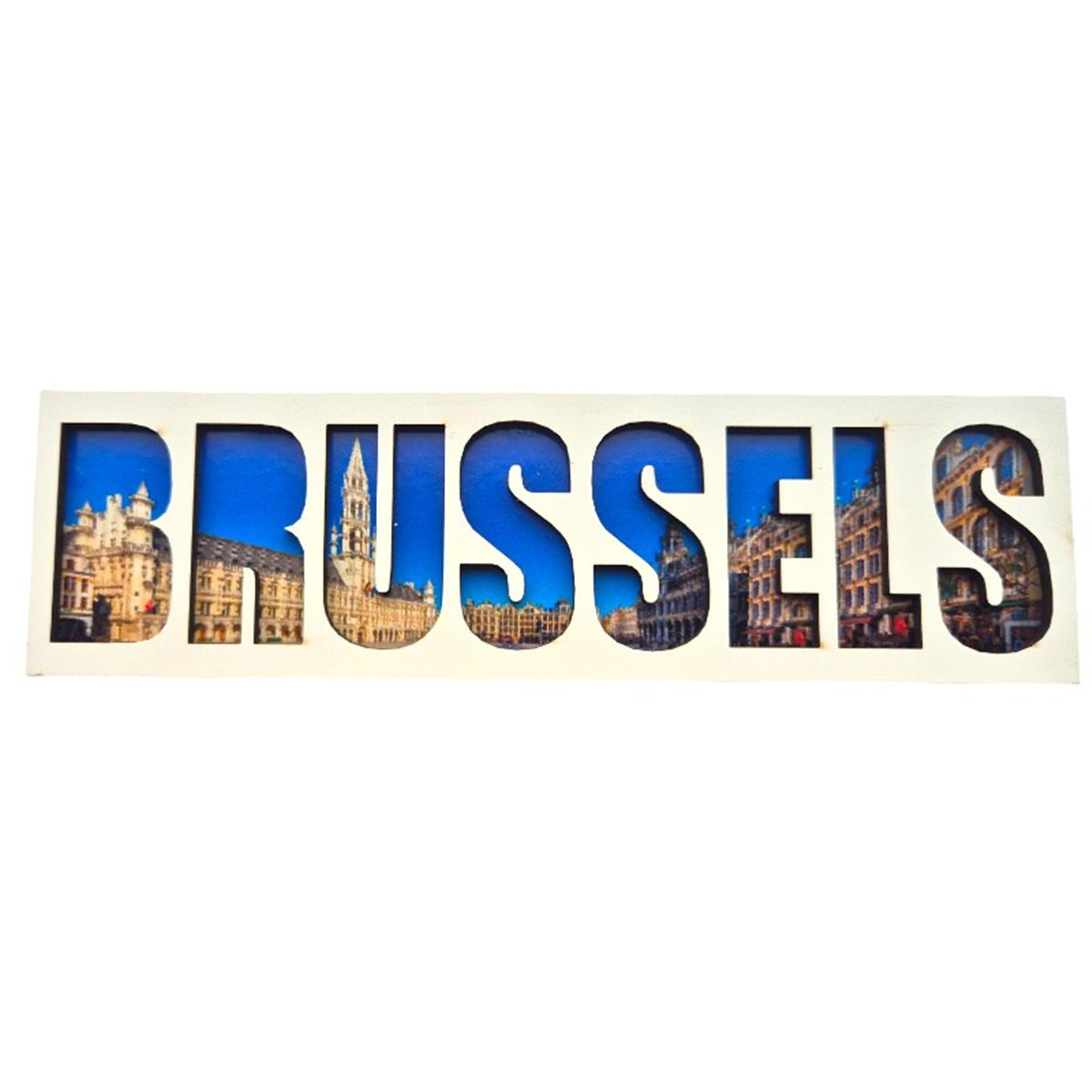 Wooden magnet Brussels