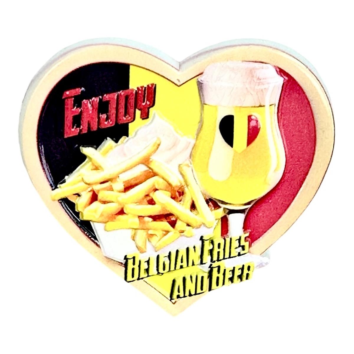 Magnet 3D Fries/Beer Heart