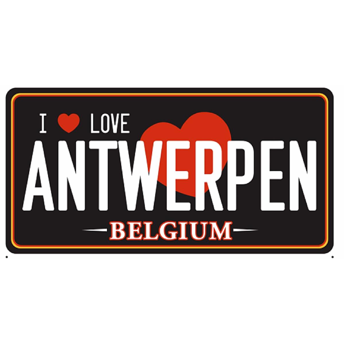 Aimant plaque I Love Anvers