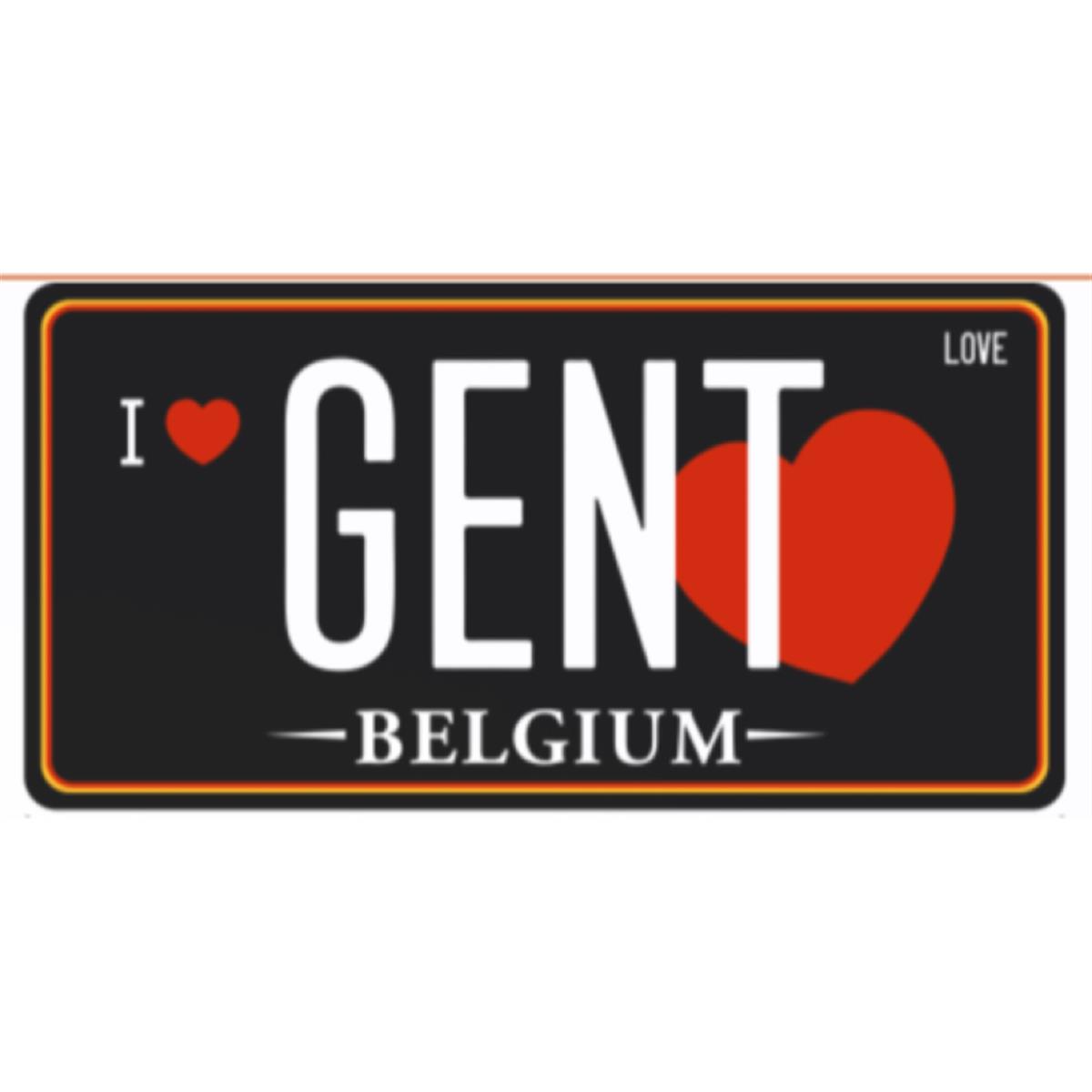 Autoplaat I love Gent