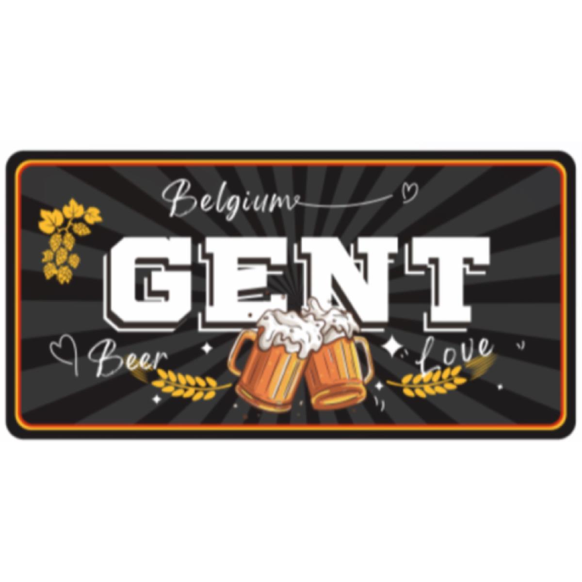 Autoplaat Gent bier