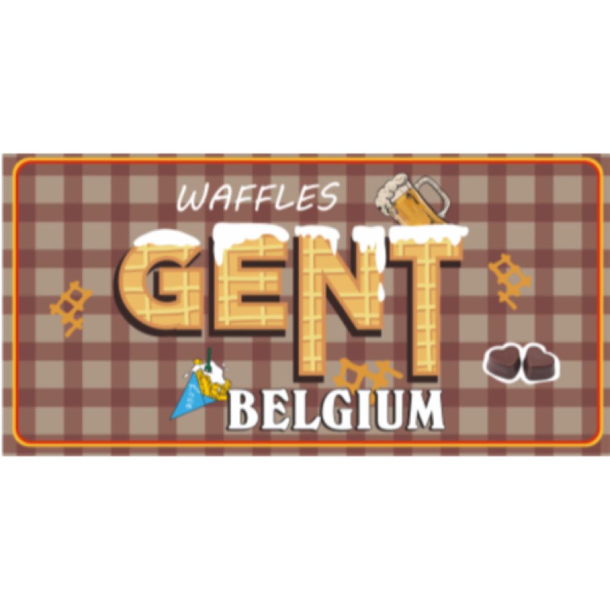 Autoplaat Gent wafel