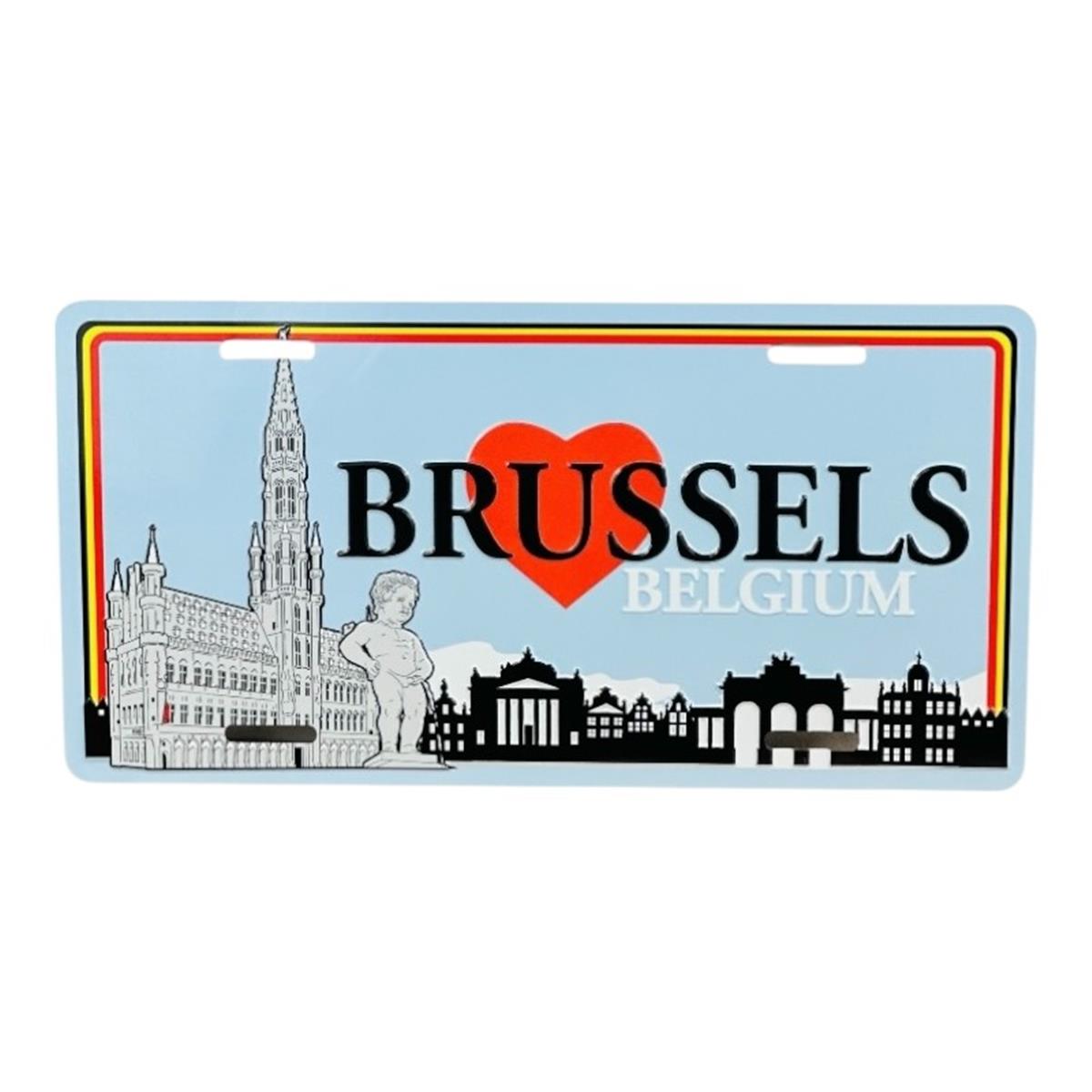 Aimant plaque Bruxelles bleu