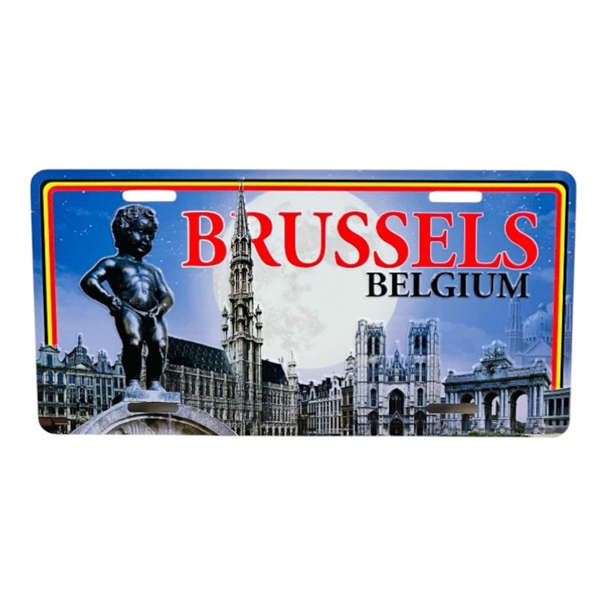 Aimant plaque Bruxelles nuit