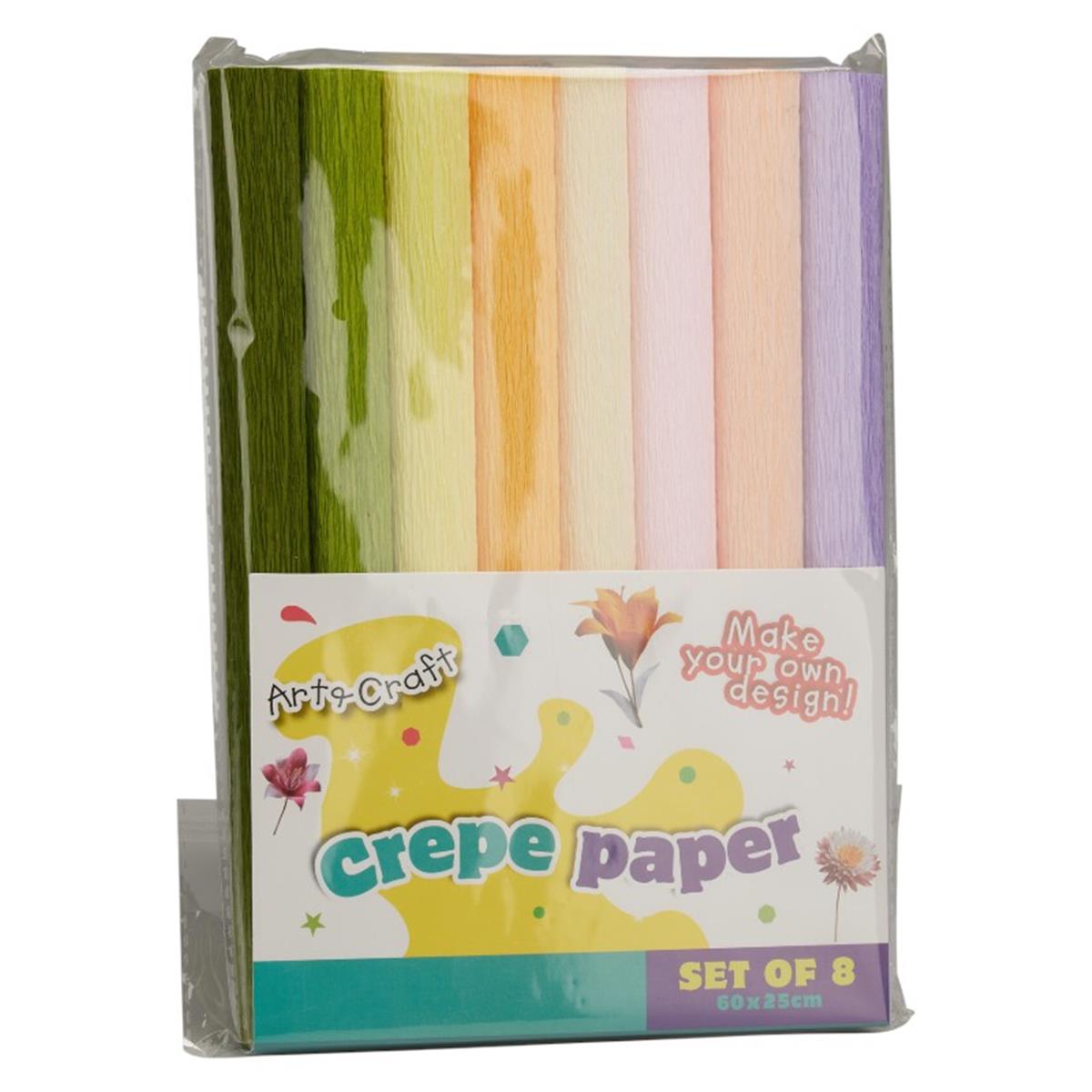 Crêpe papier set van 8