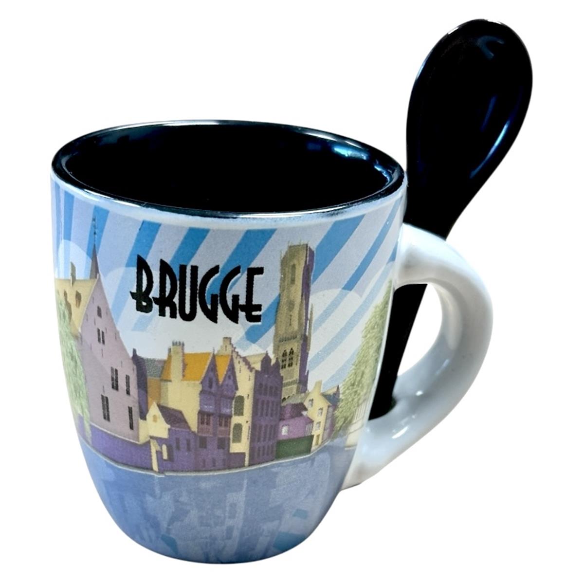 Koffietas mini + lepel Brugge