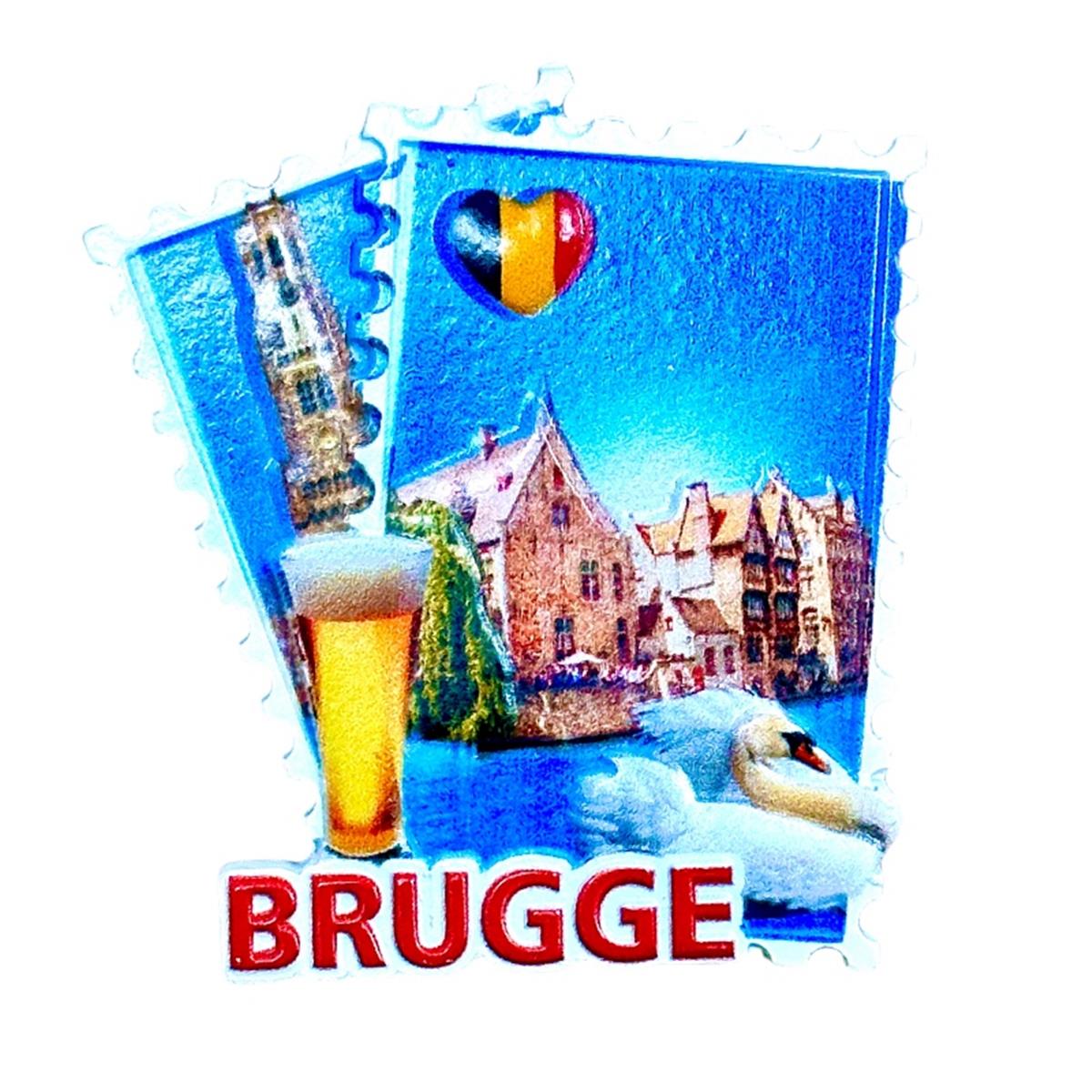 Magneet Brugge Postzegel