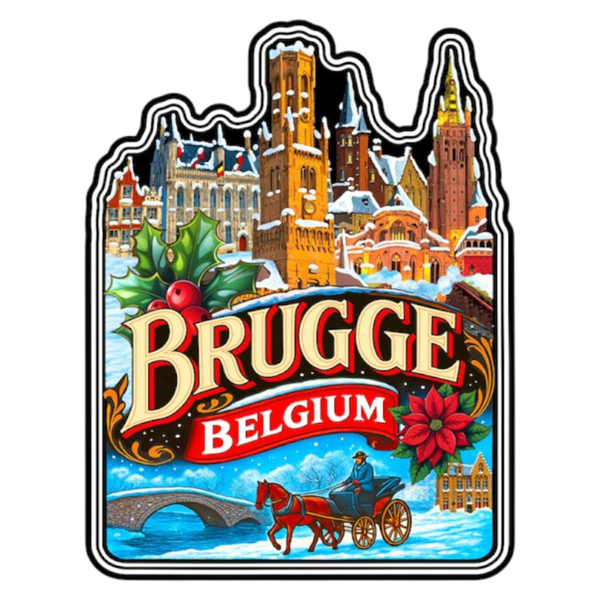 Aimant MDF Bruges Noël style 1