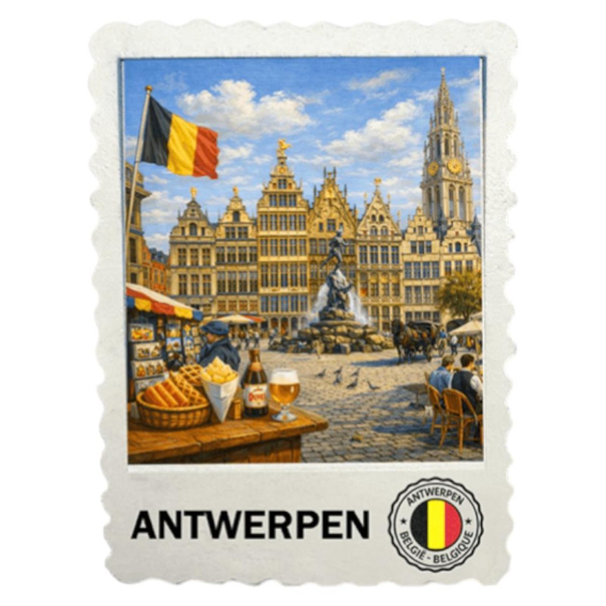 Magneet postzegel 3D Antwerpen