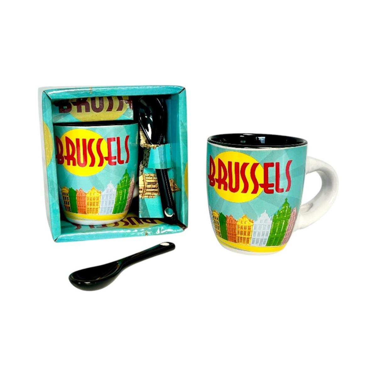 Mug mini + lepel Brussel