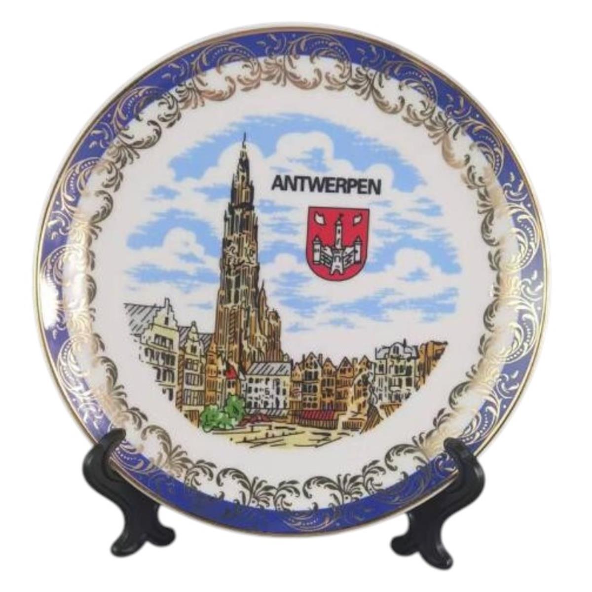 Assiette Antw. kathedraal bleu