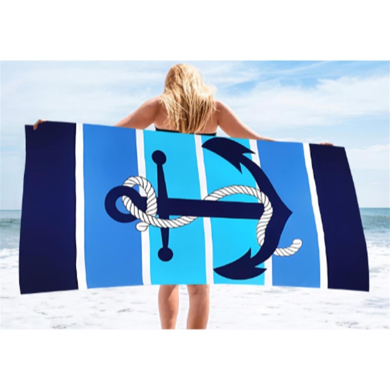 Strandlaken anker big stripe 70 * 140 cm