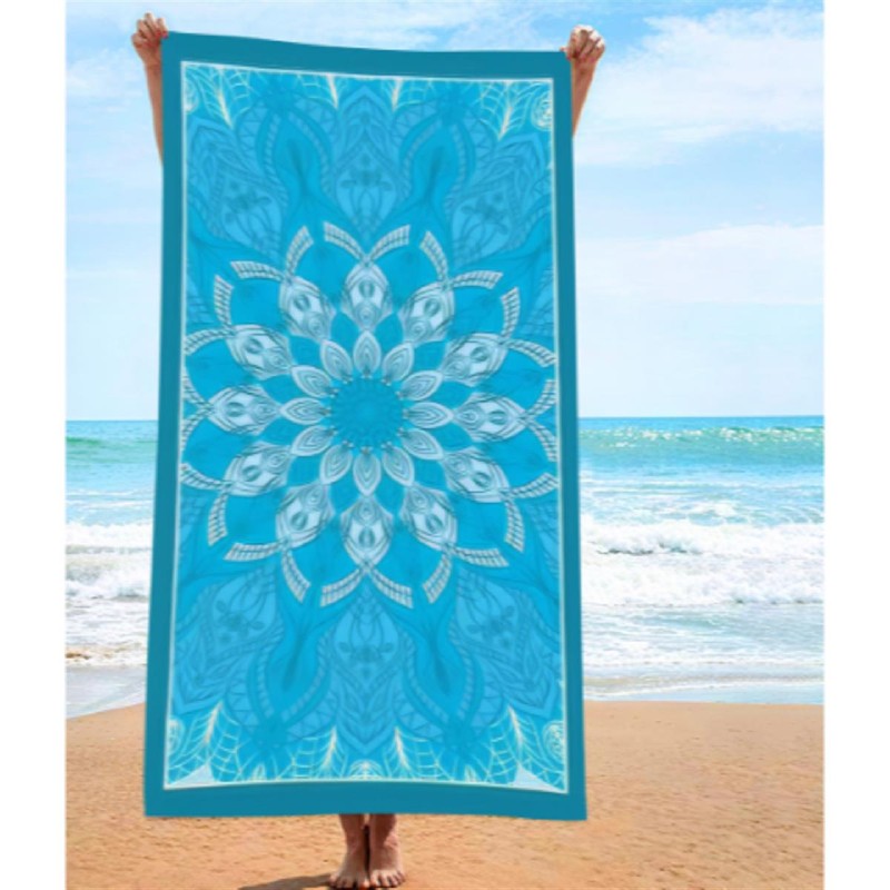 Strandlaken mandala blue 70 * 140 cm