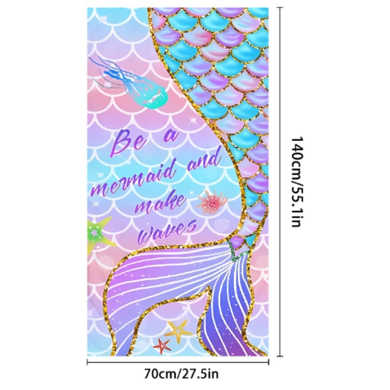 Strandlaken mermaid 70 * 140 cm