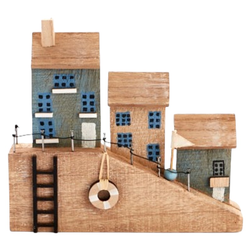 Decoratie strandhuisjes 17 cm