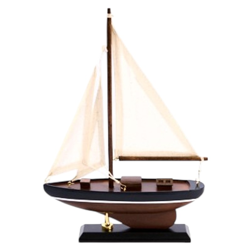Zeilboot bruin 28 cm