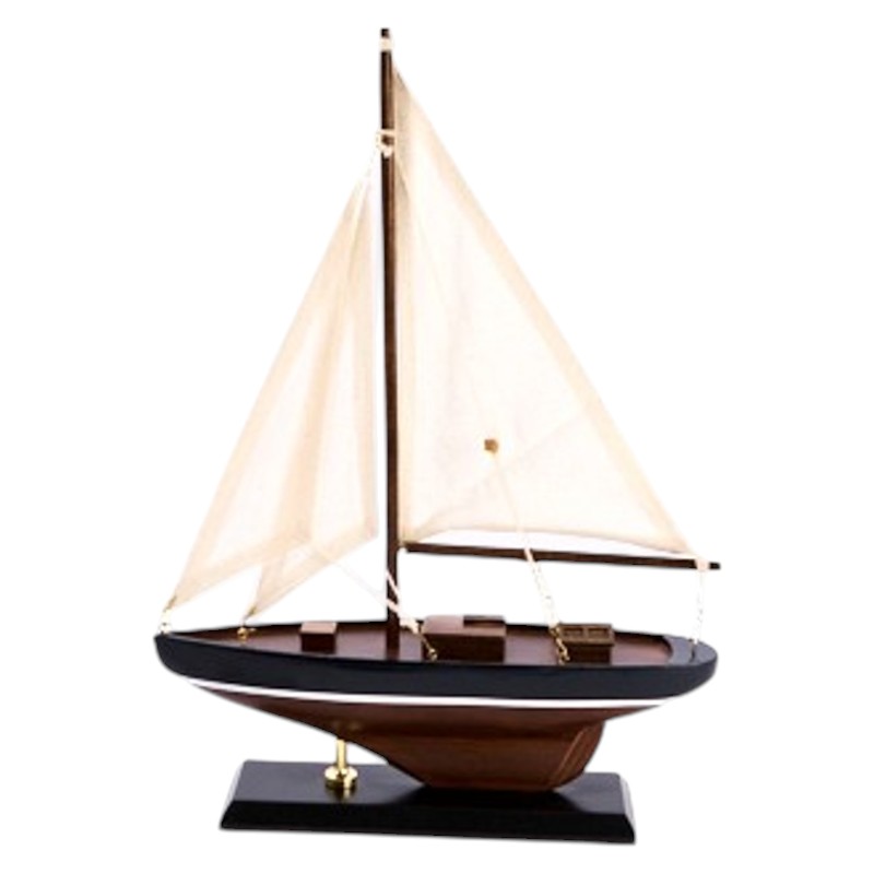 Zeilboot bruin 34 cm