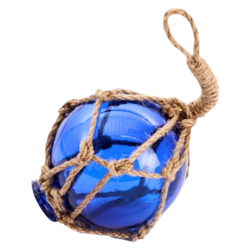 Boei glas blauw 7.5 cm