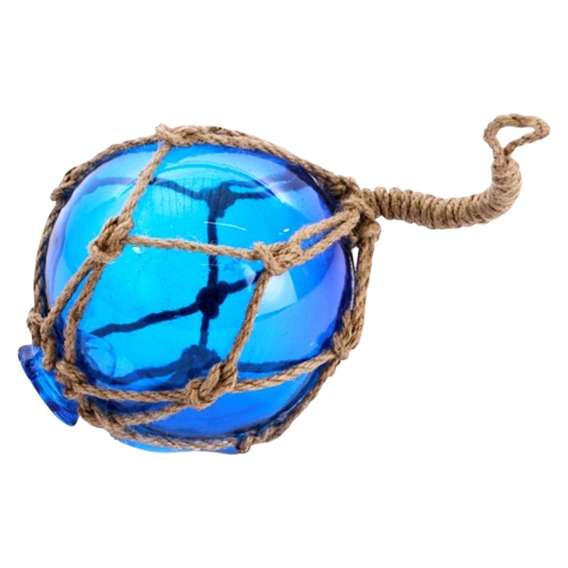 Boei glas blauw 10cm