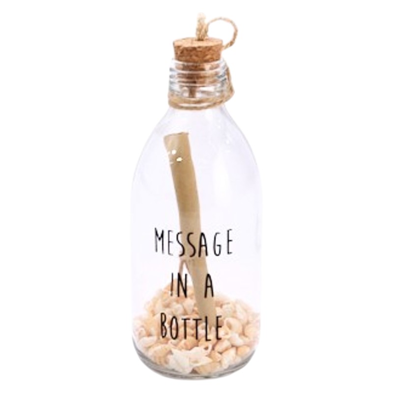 Message in a bottle schelpen 16.5 cm