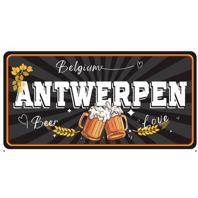 Plaque Anvers bière