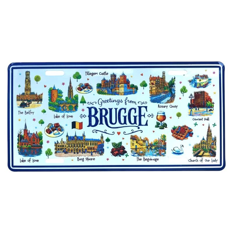 Autoplaat Brugge pano