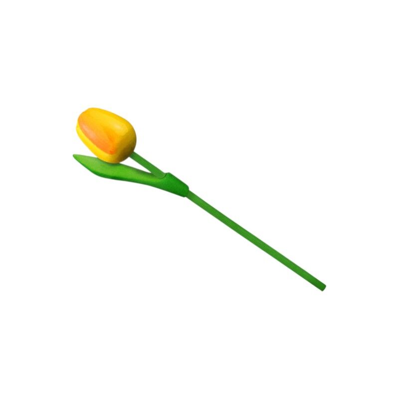 Tulp hout geel oranje 20 cm