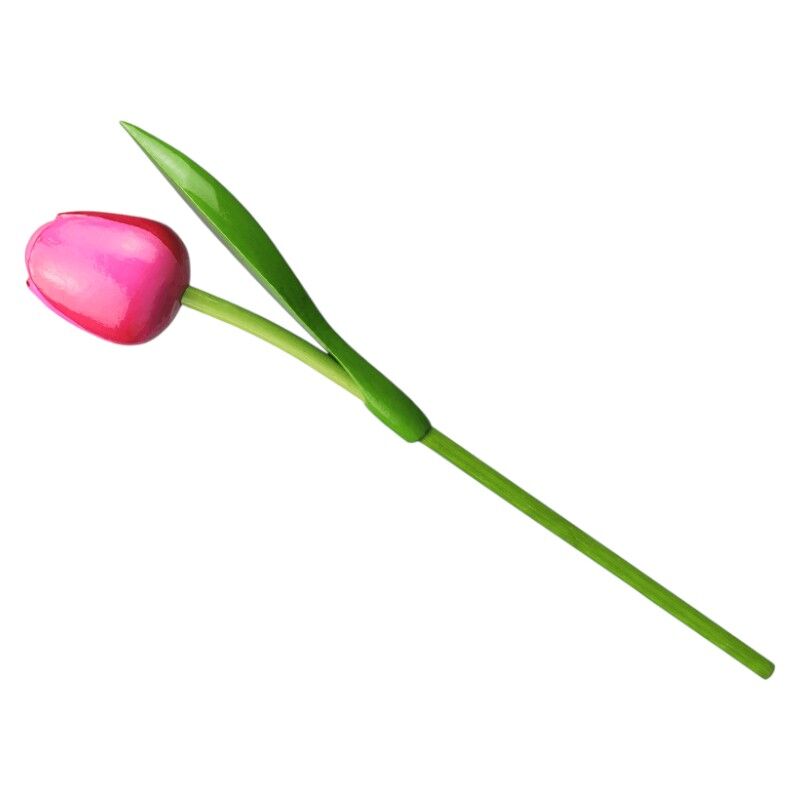 Tulp hout roze rood 34 cm
