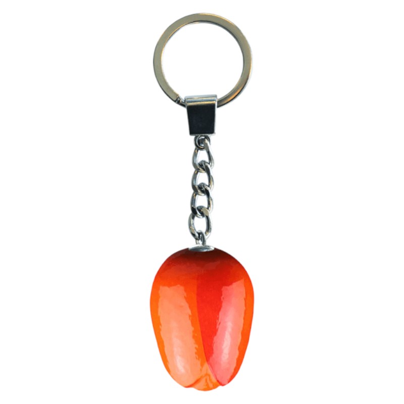 porte-clés Tulipe orange rouge