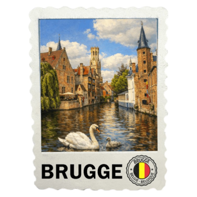 Aimant timbre 3D Bruges