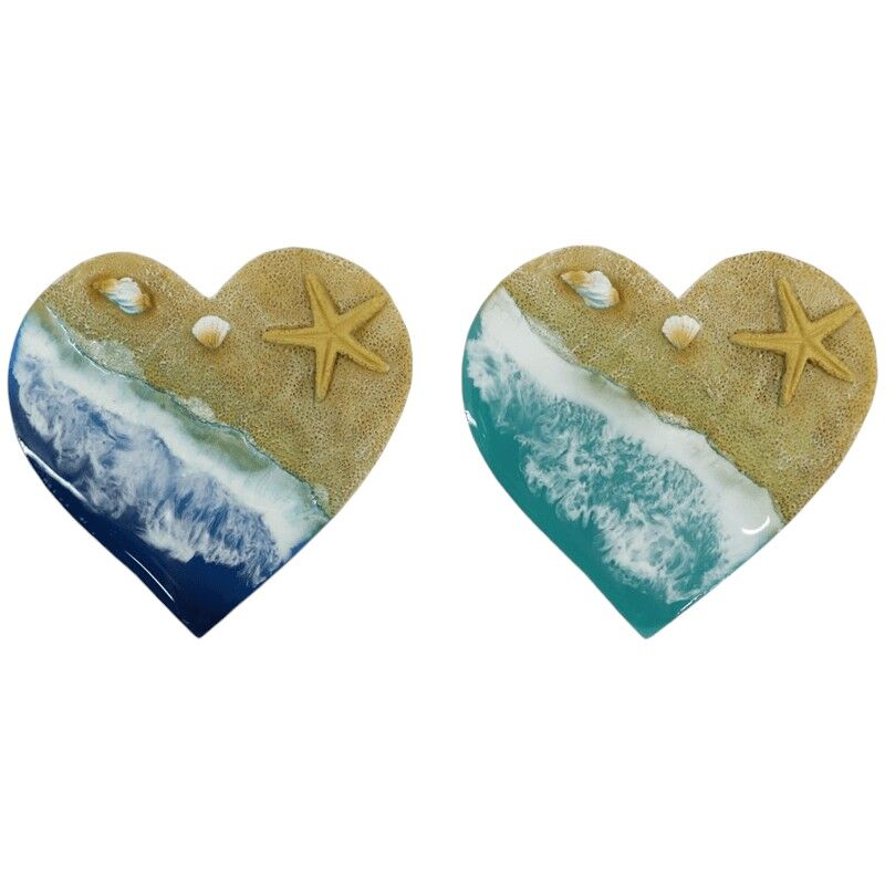 Hart magneet groen en blauw