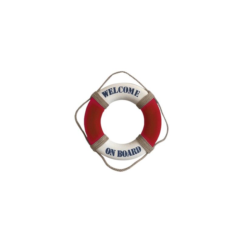 Reddingsboei welcome, rood/wit 14cm