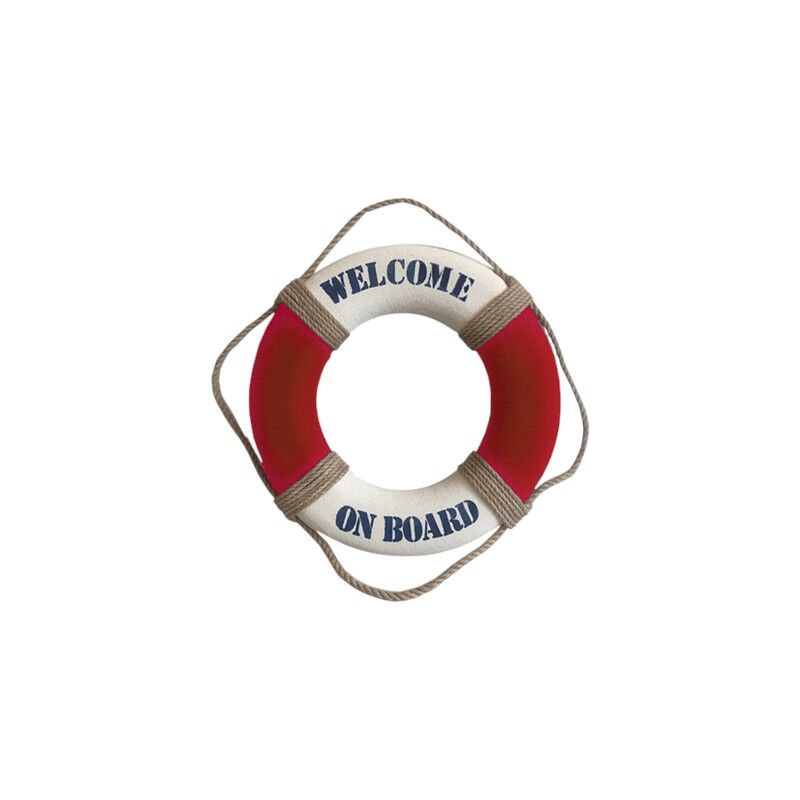 Reddingsboei welcome, rood/wit 25cm