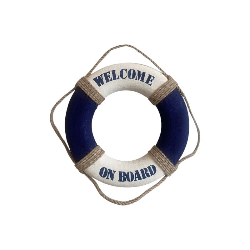 Reddingsboei welcome blauw/wit 35cm