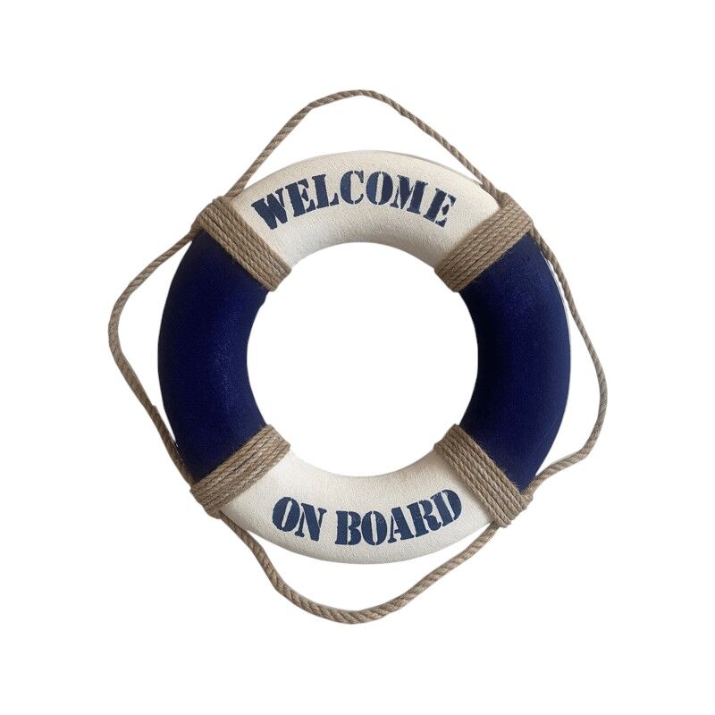 Reddingsboei welcome blauw/wit 50cm