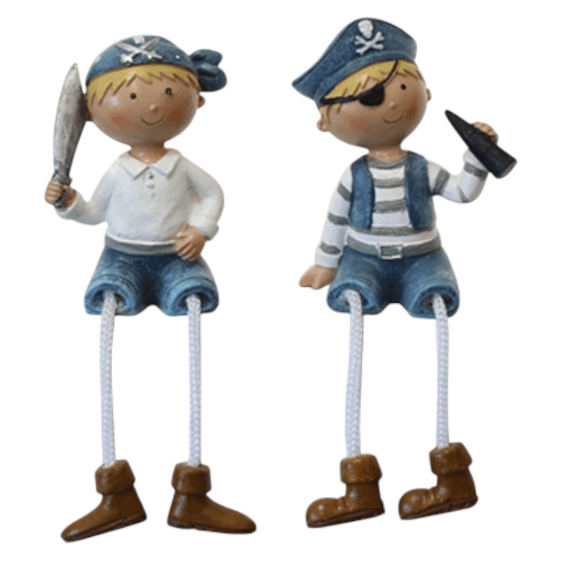 Enfants pirates avec corde jambes 11 cm
