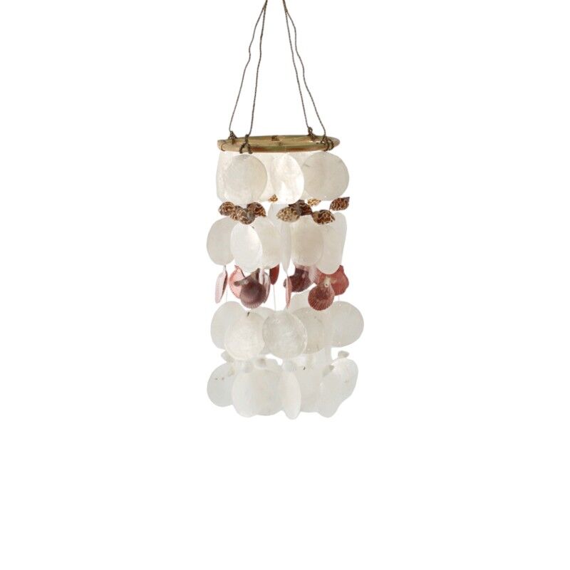 Bamboe Capiz schelphanger rond 31cm