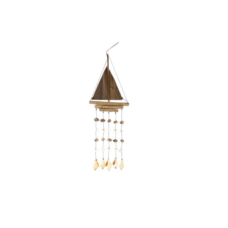 Hanger bootje schelpen klein 60cm