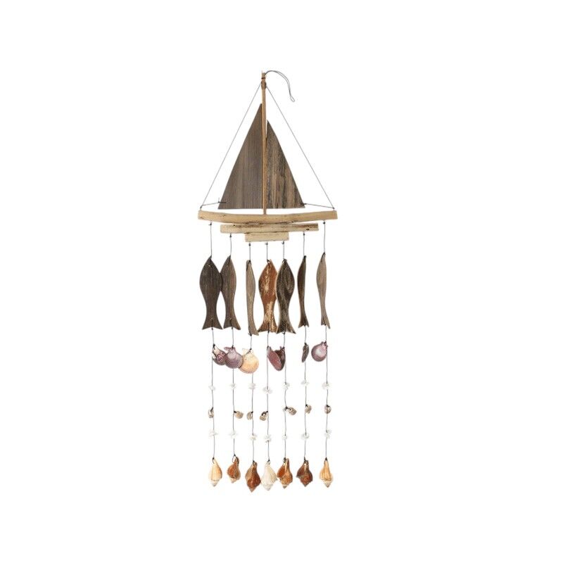 Hanger bootje schelpen groot 89cm