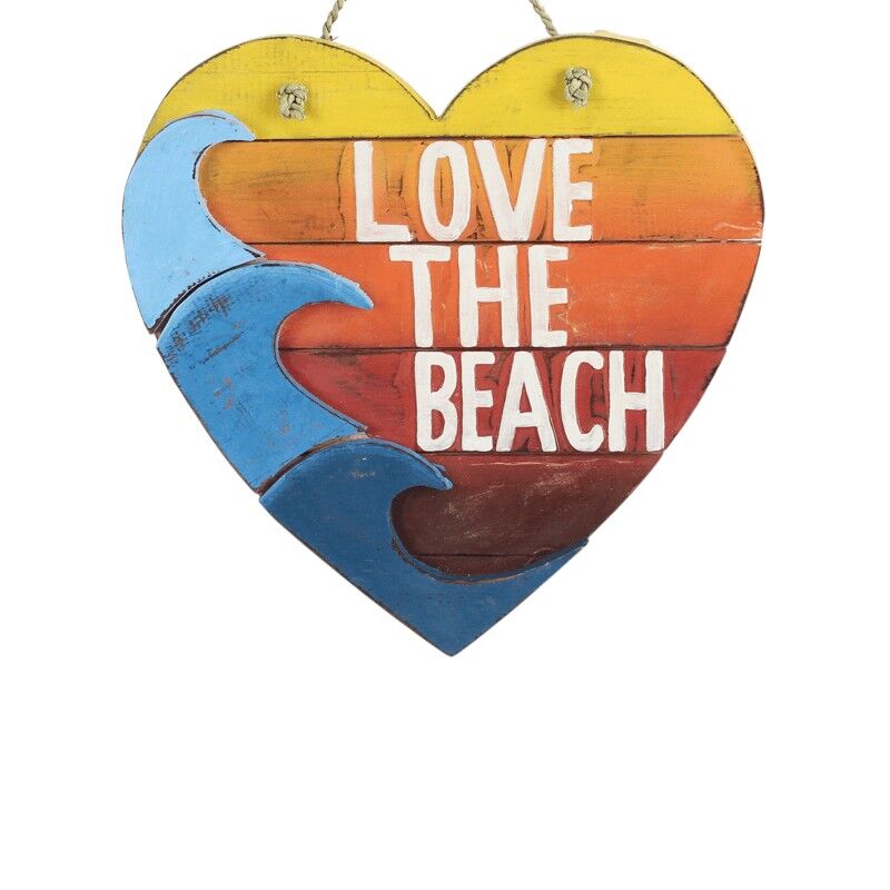 Hart regenboog 30cm Love the Beach