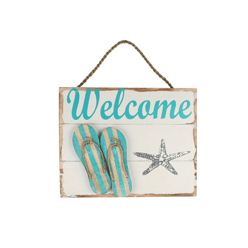Welcome bordje met slippers
