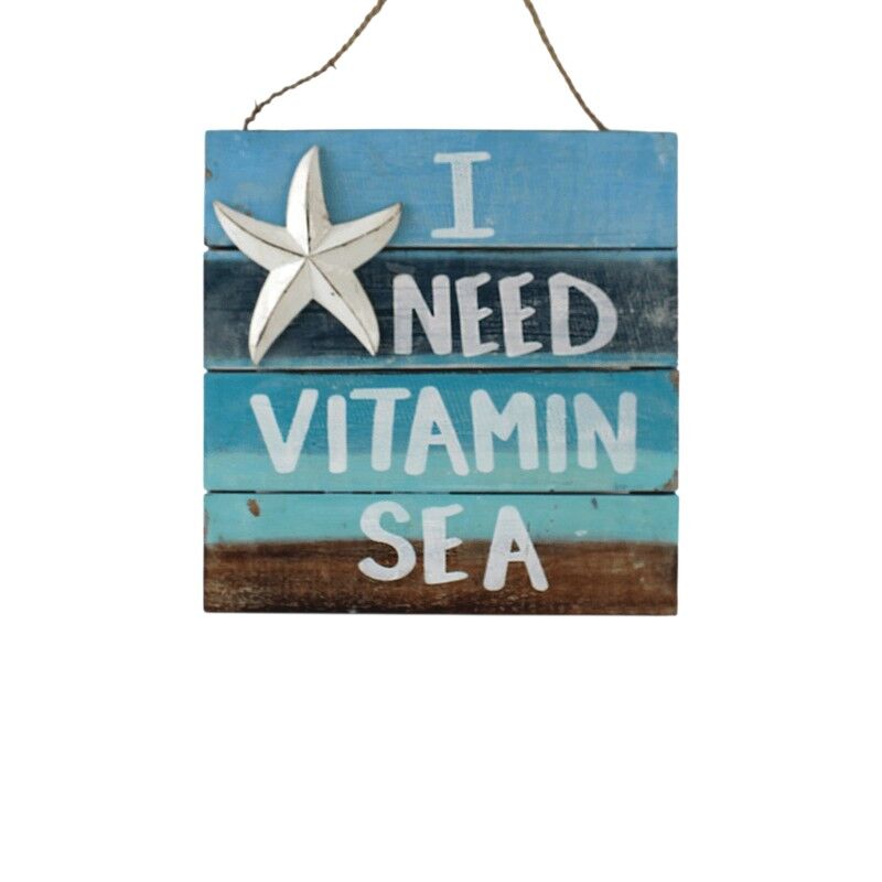 Tekstbord I need Vitamin Sea 30cm