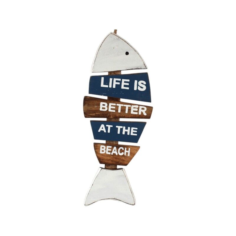 Tekstbord  vis Life is Better 41cm