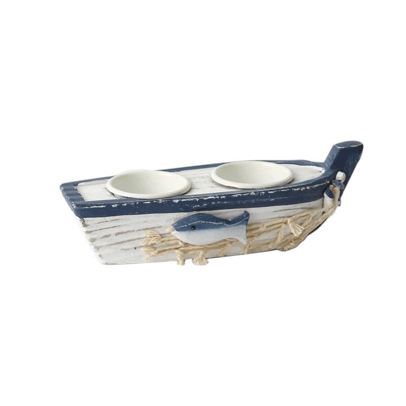 Bootje 19cm voor 2 waxinelichtjes b