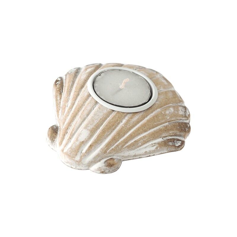 Waxinehouder schelp naturel 11cm