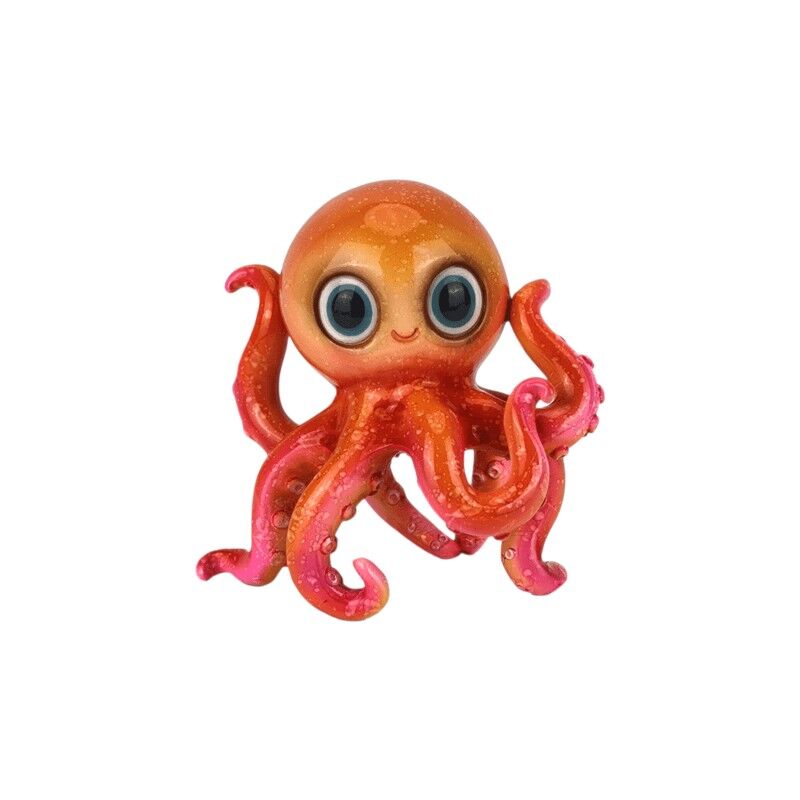 Octopus rood, hoogte 12cm